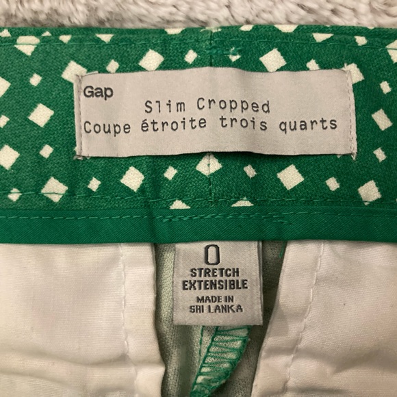 Never Worn GAP Slim Cropped Pants, sz 0 - Picture 5 of 5